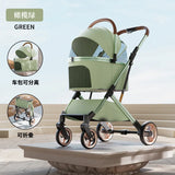 Premium Detachable Pet Stroller Multifunction Separable Carrier Ultra Lightweight One Click Folding Portable Travel Stroller for