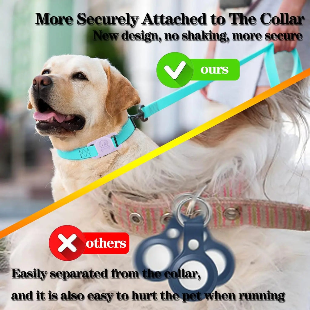 Waterproof AirTag Collar Holder 2-Pack - Hidden Loop Design for Dogs