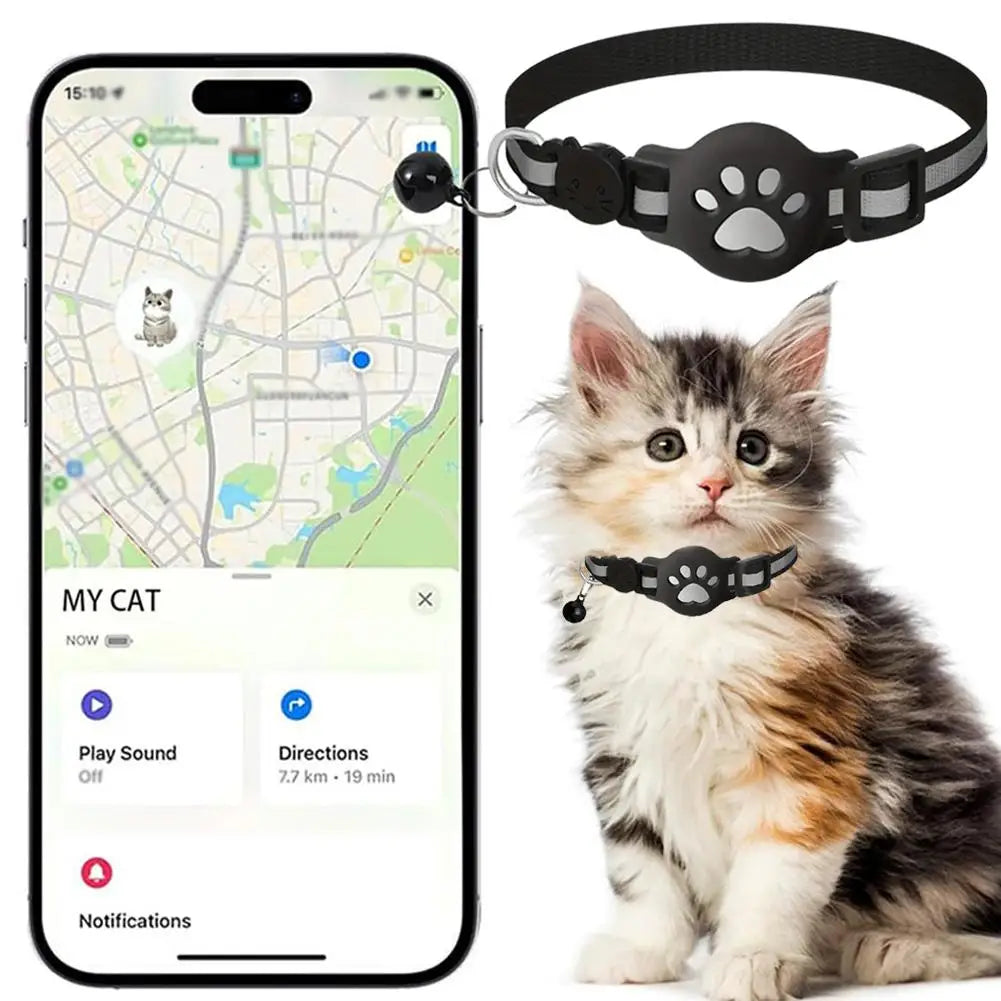 Reflective GPS Tracking Collar for Cats & Dogs (Apple & Android)