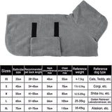 Absorbent Dog Towel Bathrobe — Soft 100% Cotton Wrap