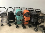 Fashion Universal-Wheel Pet Stroller — Lightweight Foldable Dog & Cat Cart with Modern Design