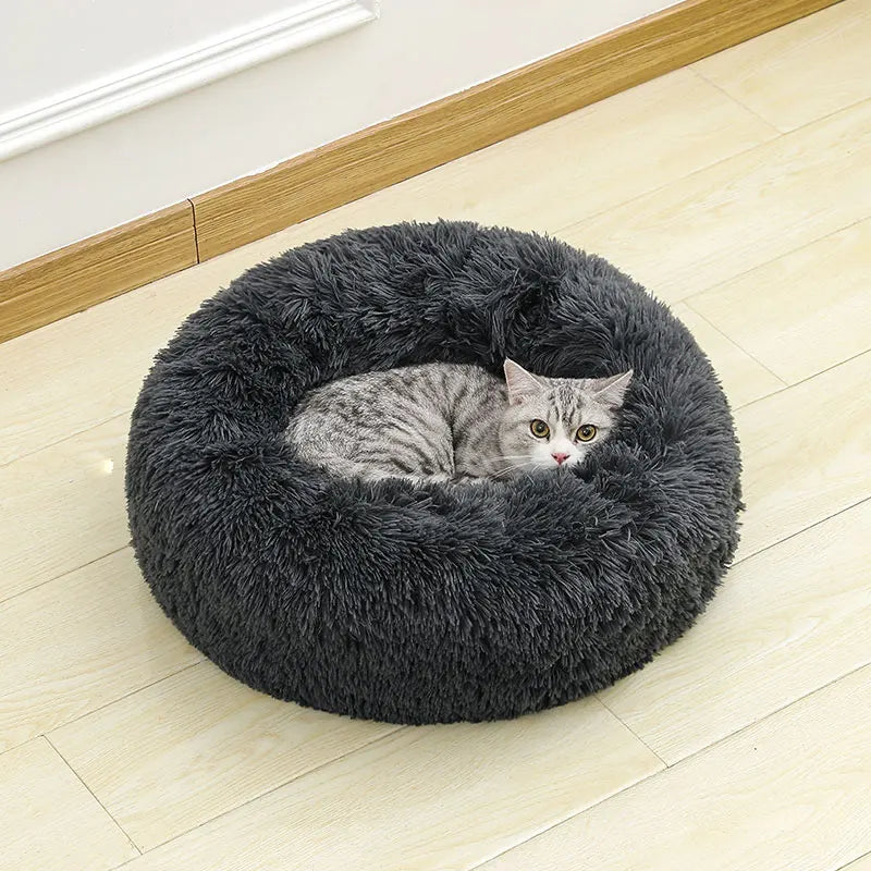 Long Plush Pet Sleeping Basket