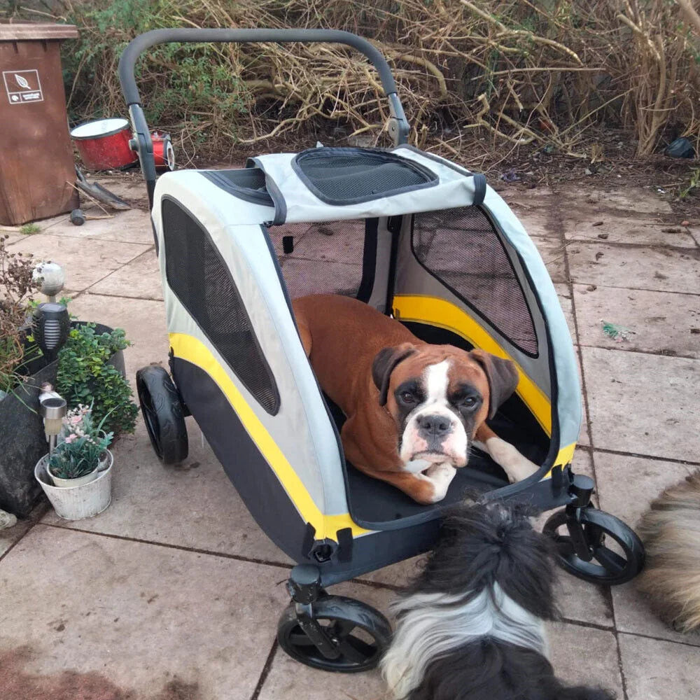 Premium 4-Wheel Dog Pram & Jogger Wagon Stroller for Small, Medium & Large Dogs