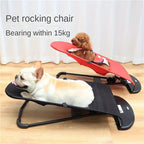 Elevated Folding Pet Rocking Chair for Sunbathing, Under 30lbs