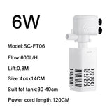 3-in-1 Silent Submersible Aquarium Pump (220V, Wave Maker)