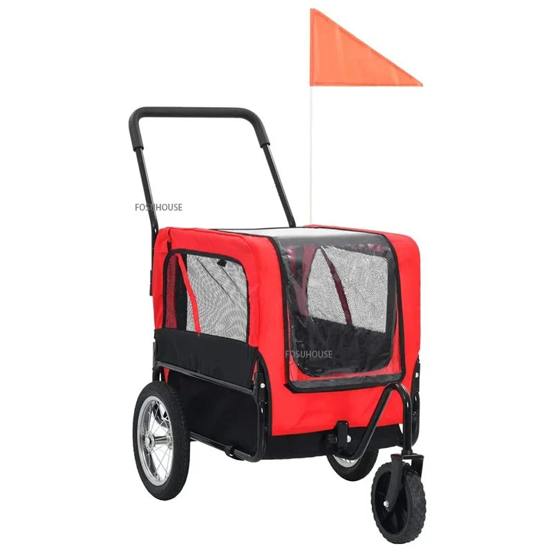 Large Capacity Foldable Pet Stroller & Tricycle — Dual-Purpose Cycling Luggage Cart for Cats & Dogs