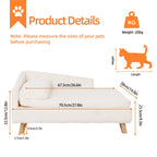 Waterproof Raised Pet Sofa Lounger with Plush Cushion