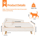 Waterproof Raised Pet Sofa Lounger with Plush Cushion