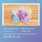 Wool Octopus Plush Cat Toy — Bite-Resistant Self-Righting Kitten Play Ball
