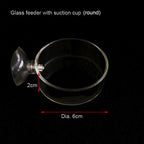 Glass Aquarium Shrimp Feeding Ring & Feeder Dish (Transparent, Floating, Bottom)
