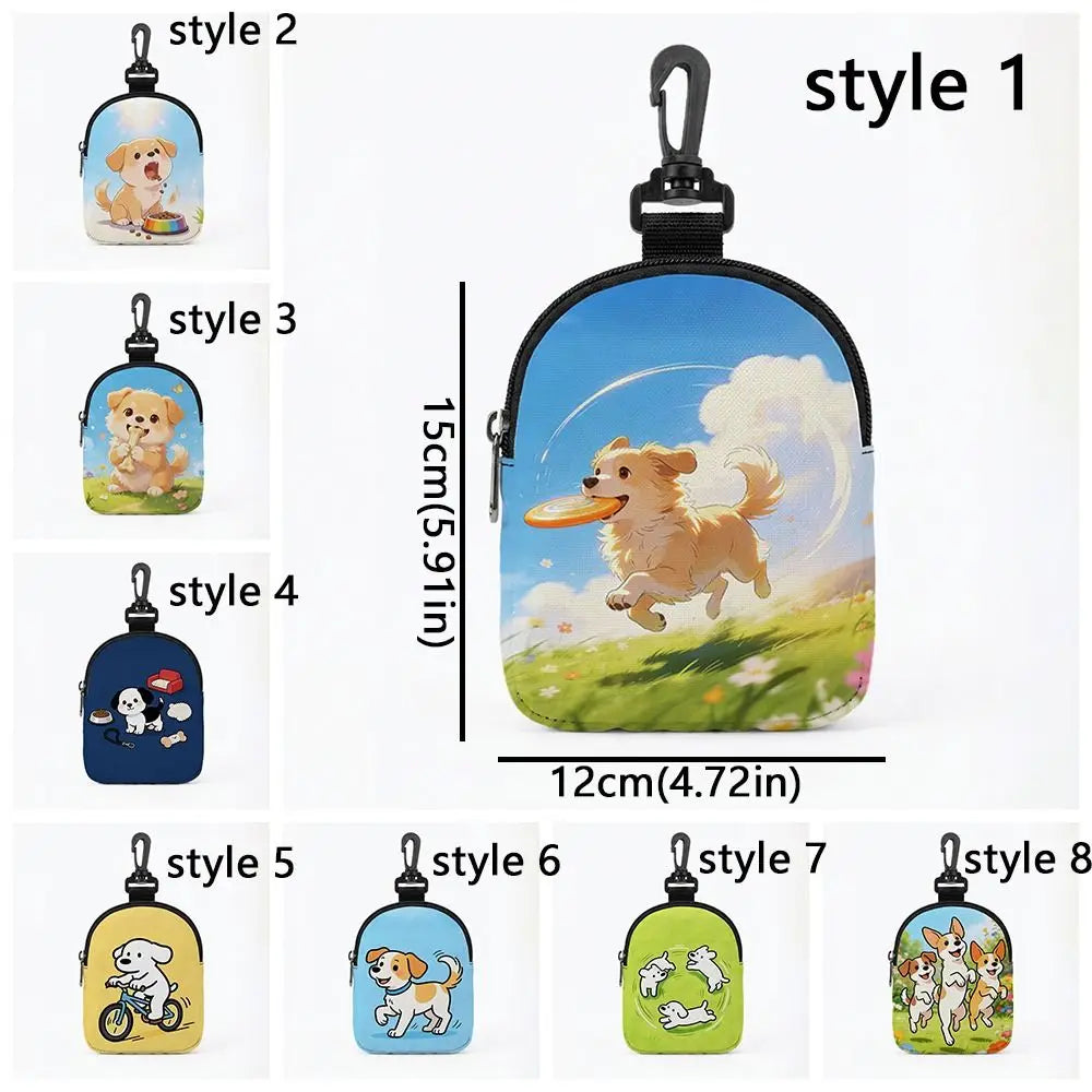 Cartoon Dog Training Treat Bag (Waterproof, Hook Buckle, Portable)