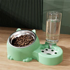 2-in-1 Auto Pet Feeder Bowl (Cage Hanging, Detachable, Large Capacity)