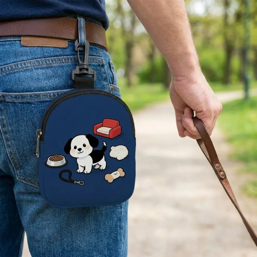 Cartoon Waterproof Dog Treat Pouch (Leak-Proof, Portable Training)