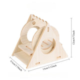 Wooden Hamster Swing & Seesaw Toy — Cage Enrichment for Small Pets