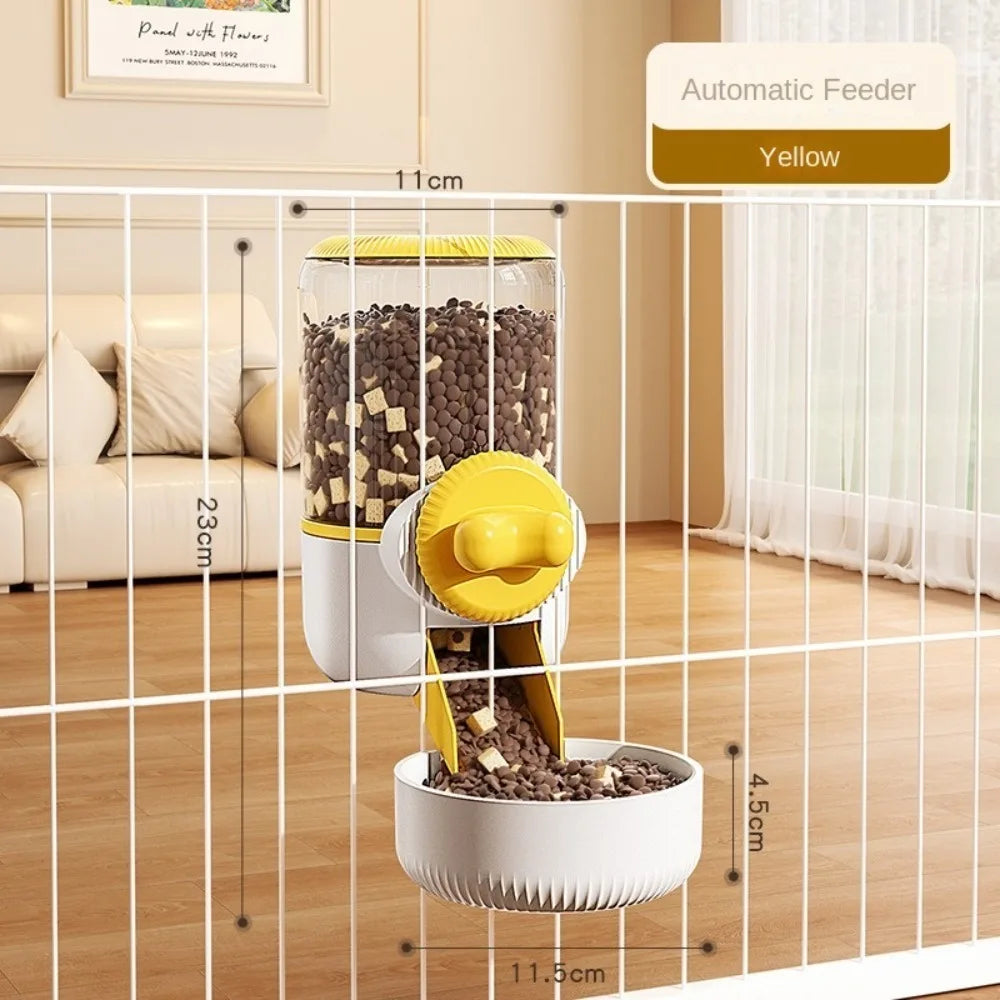 Cage-Hanging Automatic Pet Feeder (Detachable Bowl, Large Capacity)