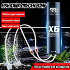 5W USB Rechargeable Aquarium Oxygen Pump 48H Portable
