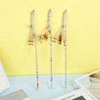 Gradient Feather Cat Teaser Wand — Colorful Interactive Rod Stick (1–50 Pack)