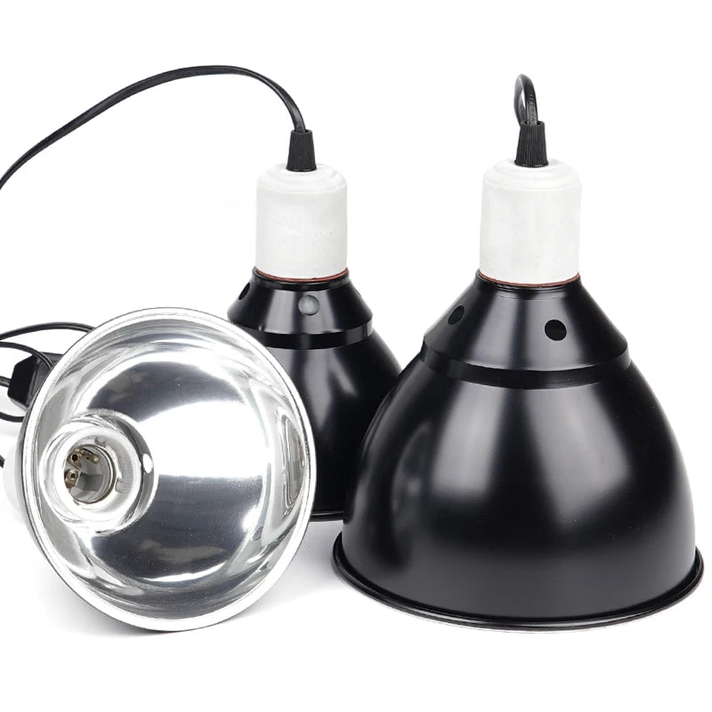 300W Reptile Dome Lamp Fixture — Multi-Plug Reflector Stand, E27