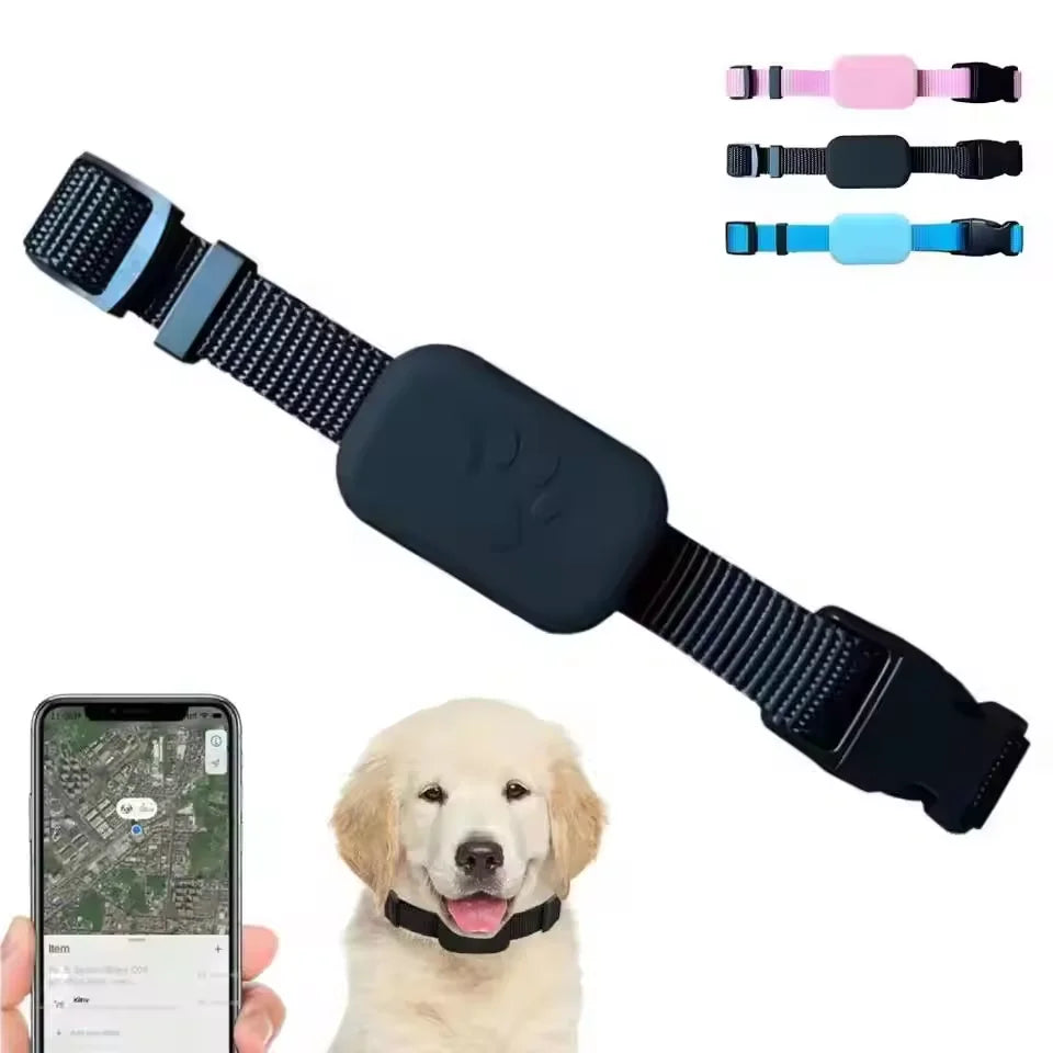 Waterproof Bluetooth GPS Collar Tracker for Dogs & Cats - Real-Time Anti-Loss