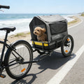 2-in-1 Pet Bicycle Trailer & Stroller with Suspension & 600D Oxford Fabric