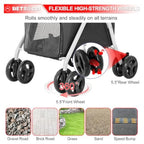 Double Pet Stroller with 2 Detachable Carriers for Small Dogs, Cats & Puppies