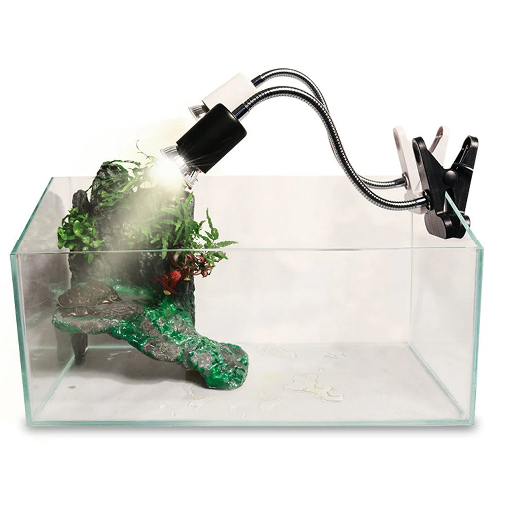 UVA Reptile Light Kit — Clip-On E27 Basking Lamp & Stand