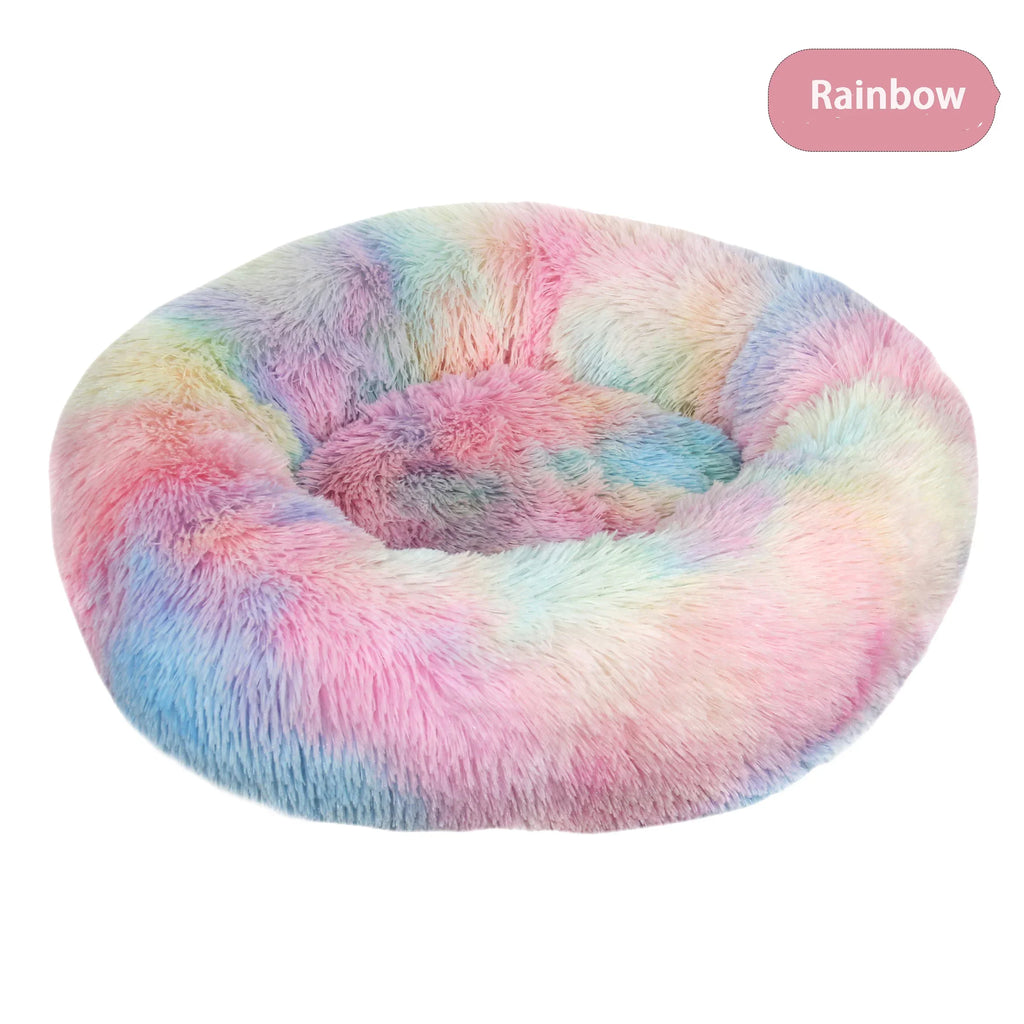 Round Plush Dog Bed