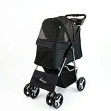 Lightweight One Click Foldable Pet Stroller for Small Medium Dogs Cats Universal Outdoor Walking Travel Carrier Push Cart