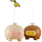 Electric Rotating Cute Pig & Butterfly Cat Teaser Toy — Intelligent Auto-Spinning Interactive Toy