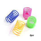 Heavy-Gauge Cat Spring Coil Toys — Bright Colors, 4 to 20-Pack