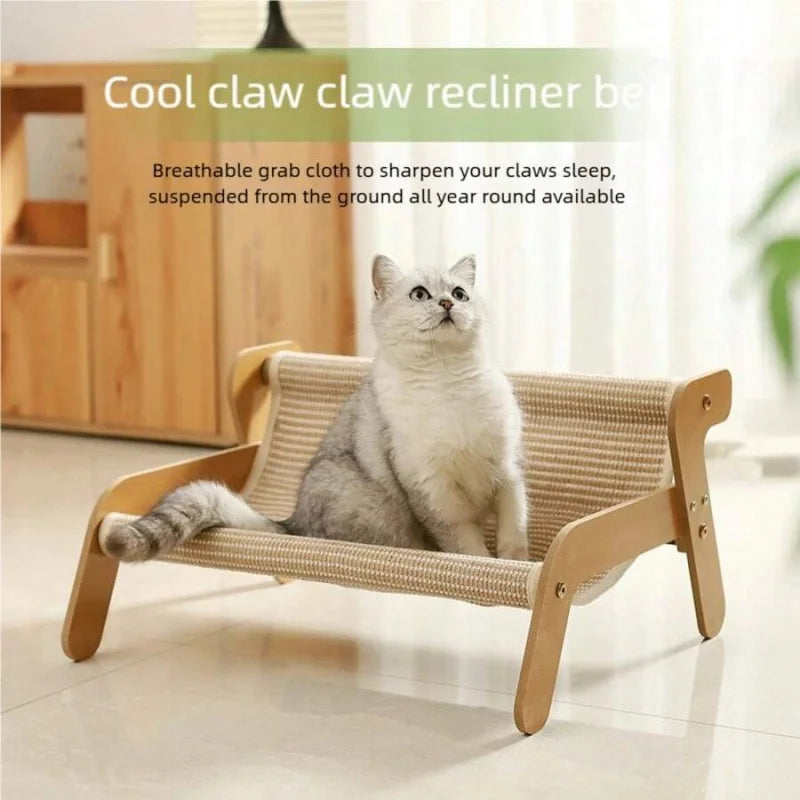 2-in-1 Cat Hammock Sofa & Scratching Post