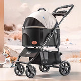 Foldable Cat & Dog Stroller with Carrier