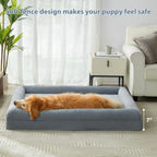 XL Orthopedic Dog Sofa Bed with Bolster Sides, Washable