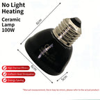 Ceramic Infrared Heat Lamp — No-Light Nighttime Heat for Lizards & Snakes, 25W-100W