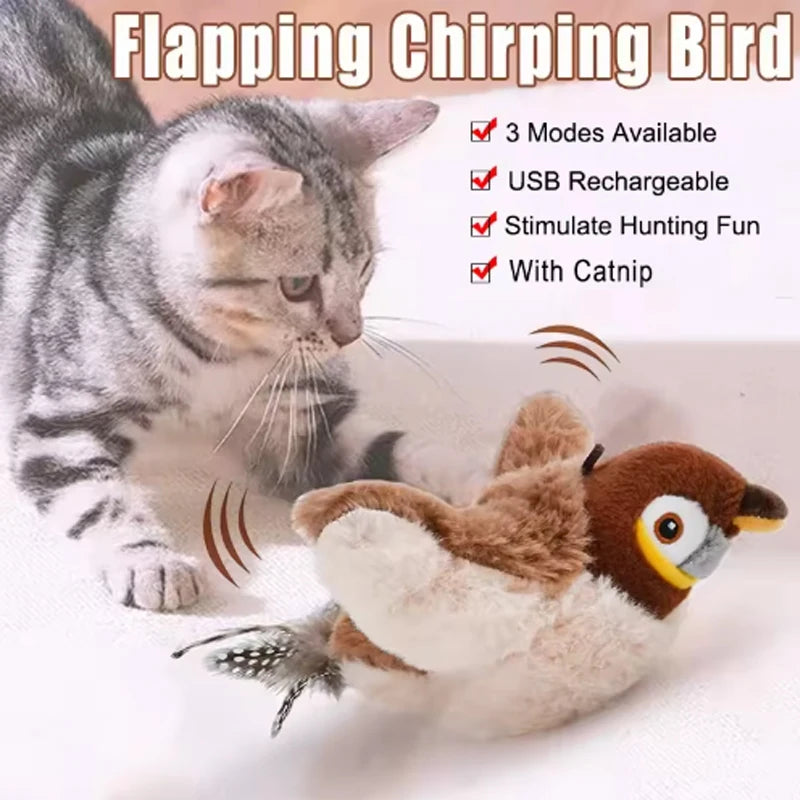 Rechargeable Flapping Bird Cat Toy
