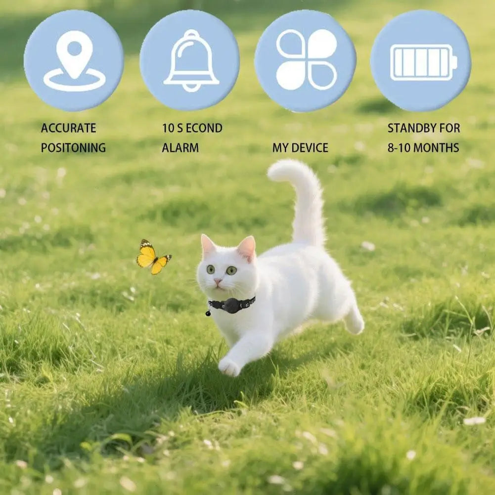 Reflective Pet Collar GPS Necklace with AirTag Holder - Waterproof