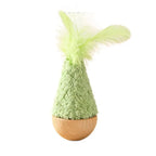 Feather Tumbler Wobbler Cat Toy — Bite-Resistant Self-Righting Solo Play Teaser