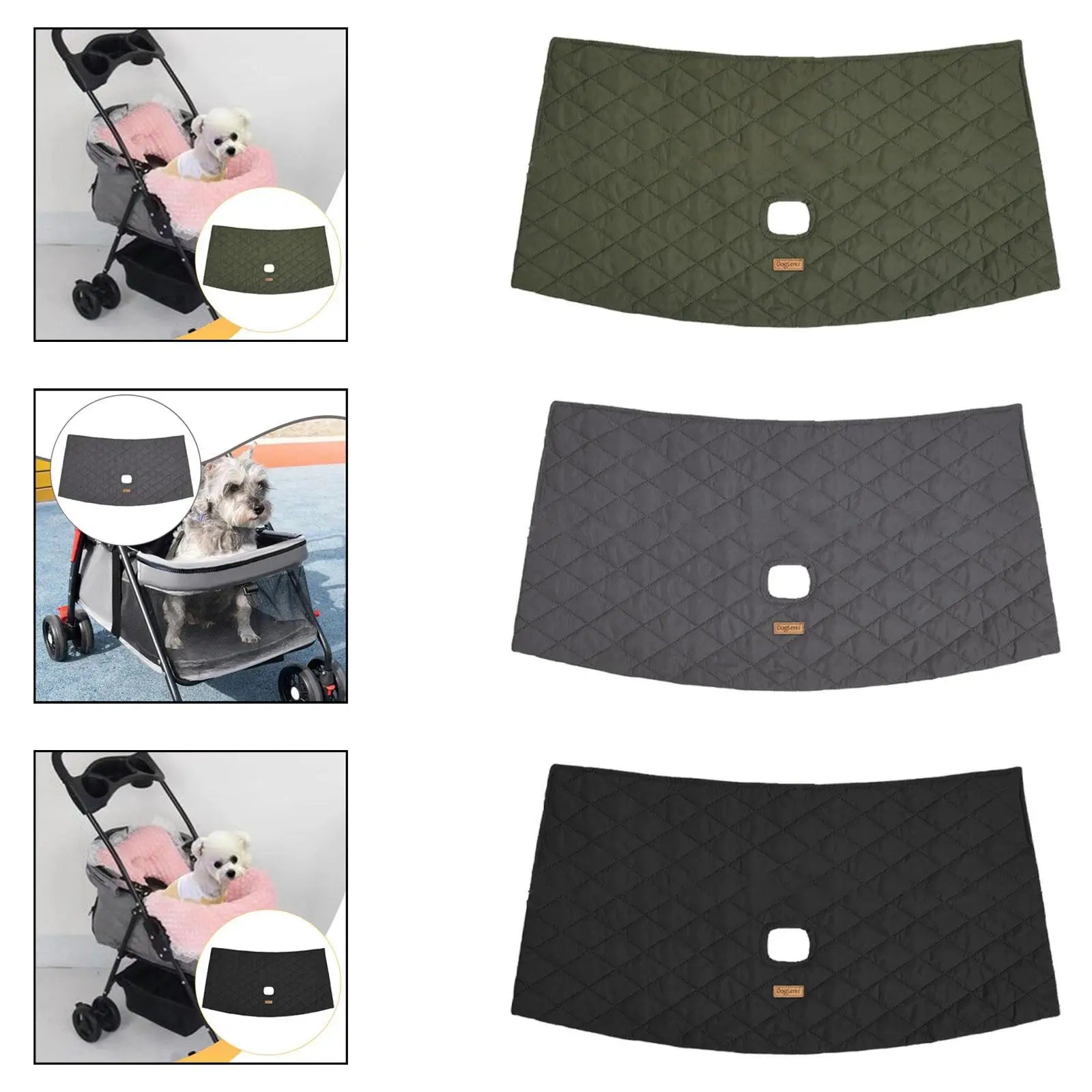 Water-Resistant Pet Stroller with Soft Cotton Pad & Edge Cover Guard — Comfortable Travel Carrier