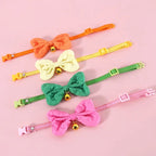 Candy Color Bow Collar for Cats & Small Dogs