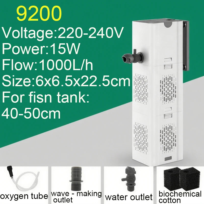 Silent Submersible Aquarium Filter Pump & Wave Maker