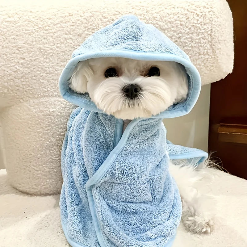 Soft Full-Body Pet Bathrobe — Quick-Dry Wrap for Dogs & Cats