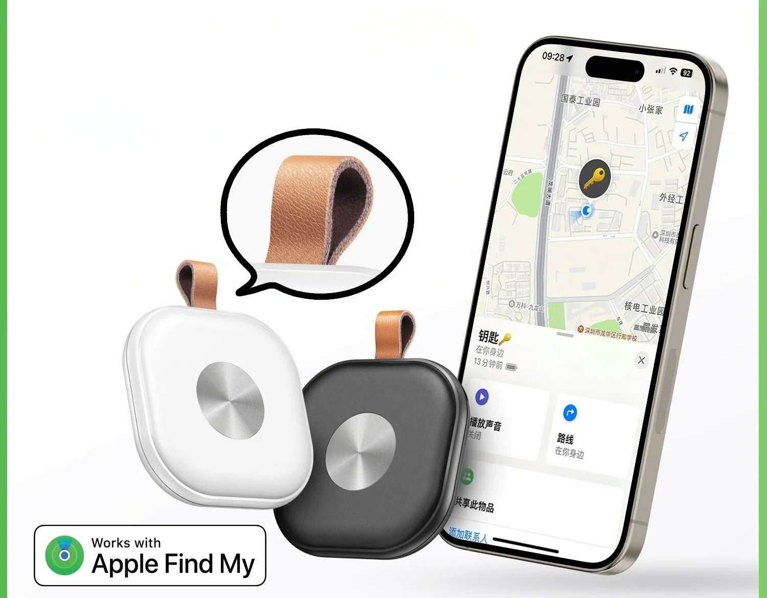 Smart Card Tracker for Find My App - Pet Anti-Loss Device