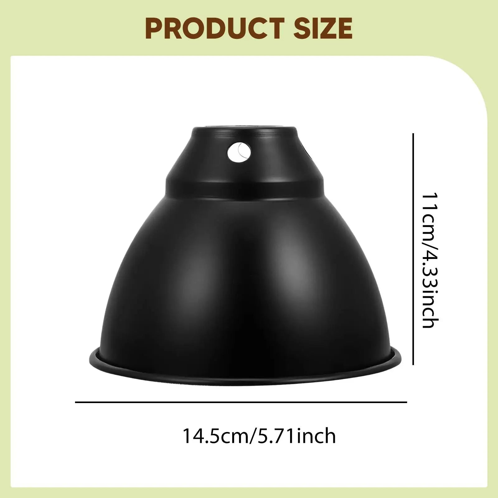 Aluminum Reptile Dome Lamp Cover — Insulated Heat Lamp Shade
