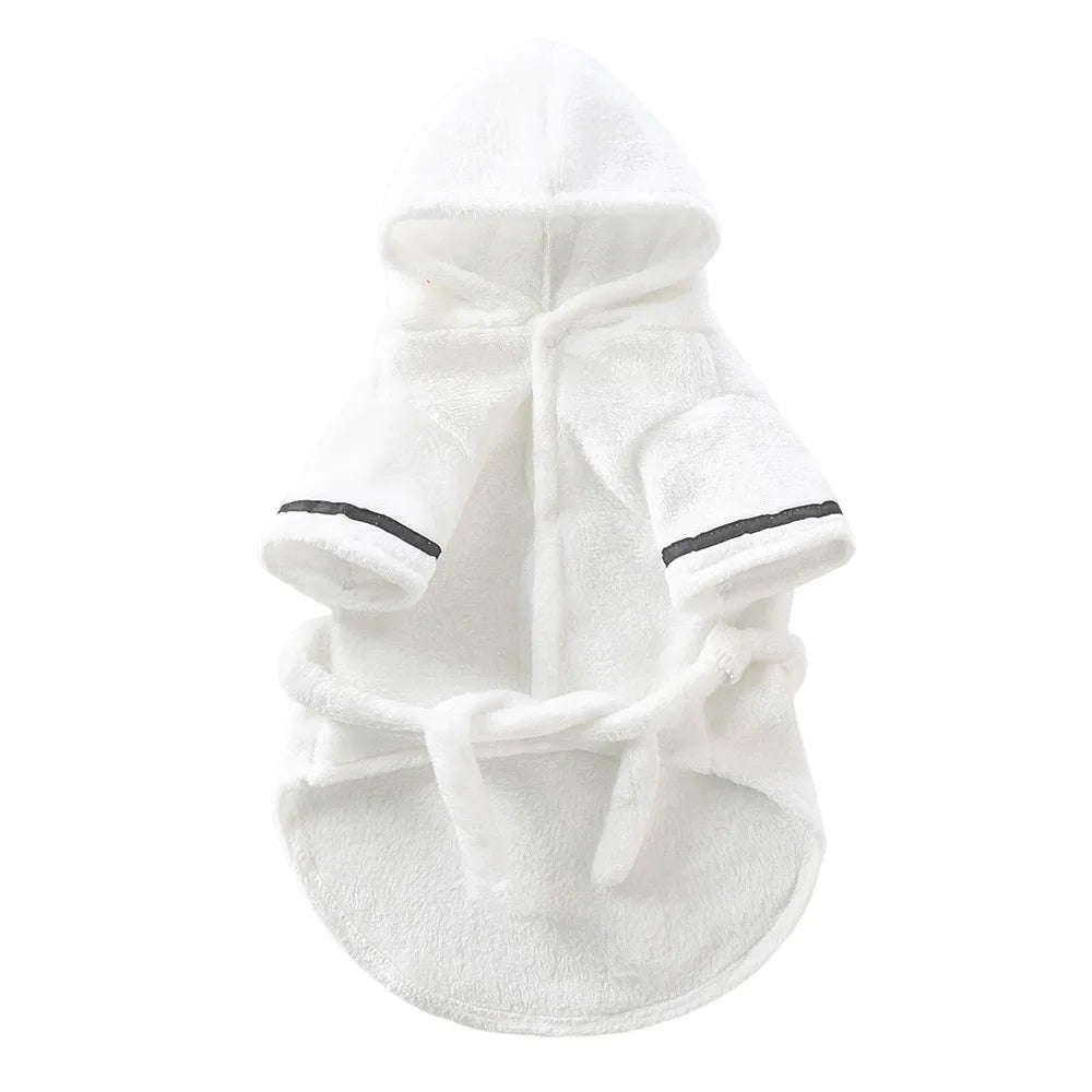Quick-Dry Dog Bathrobe — Soft Absorbent Puppy Robe for Small to Large Dogs