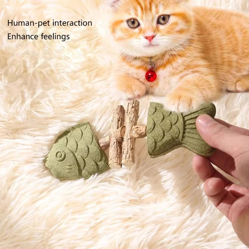Silvervine & Mint Cat Chew Toy — Kitten Dental Health Enrichment Chewing Toy