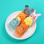 Cartoon Animal Plush Cat Chew Toy — Bite-Resistant Teething Relief