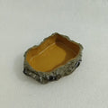 Resin Rock Terrarium Bowl — Natural-Look Feeder Dish, XS Size
