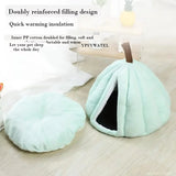 Pumpkin-Shaped Cat Bed (Four-Season Cushioned Nest)