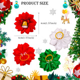 Handmade Flower Puppy Bows 10-Pack (Christmas Party Style)
