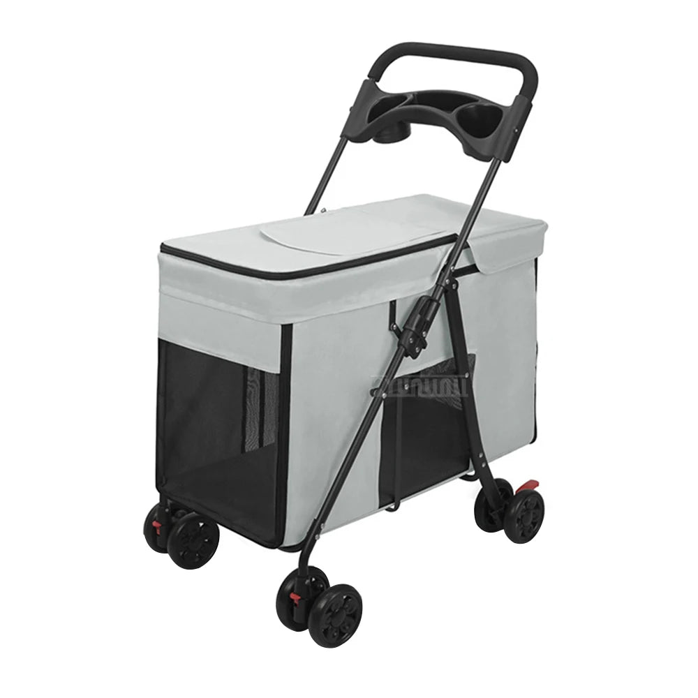 Portable Foldable Outdoor Travel Cart for Medium & Large Dogs & Cats